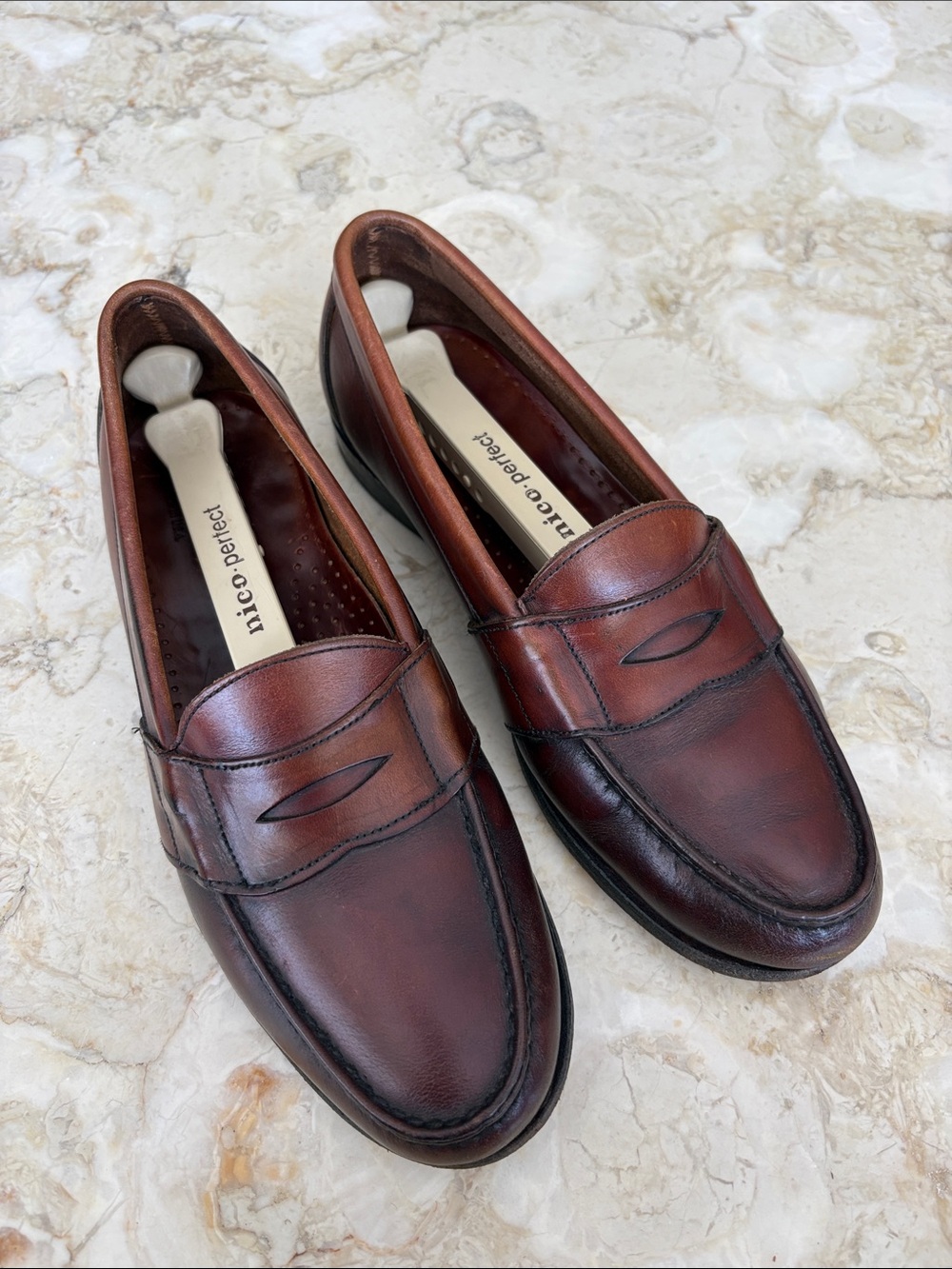 Vintage Bostonian Made in USA Brown Leather Penny Loafers Women’s 10